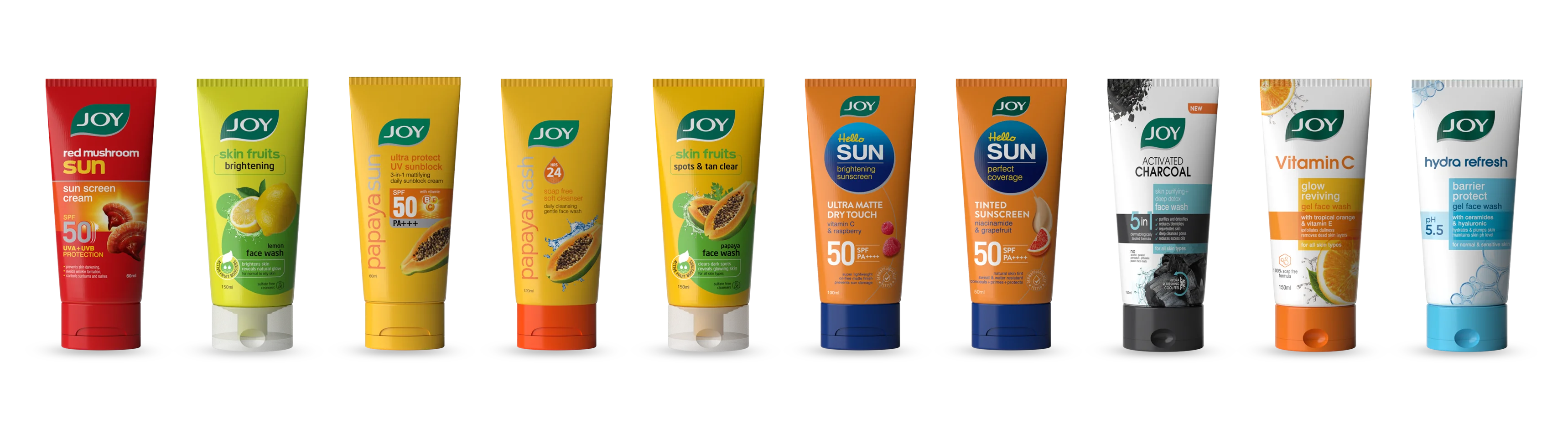 10 products for Joy Cosmetics that were rendered in 3D using the same wire mesh. This enables fast, photorealistic 3D output.